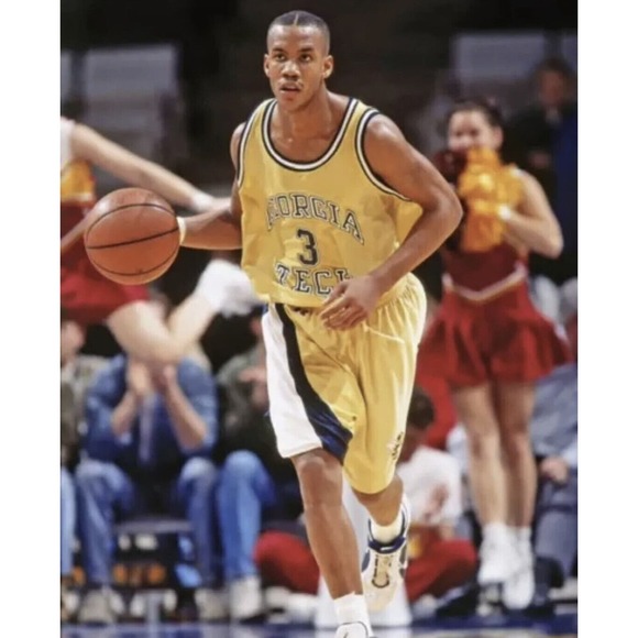 Strarbury Georgia Tech Stephon Marbury Stitched Jersey Size Large - Picture 2 of 7